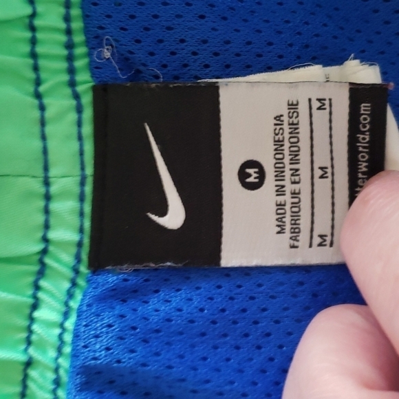 Nike Fuse 11" Swim Trunks Hyper Beech Resort Vacation Sport Cobalt - Men's - Picture 7 of 7
